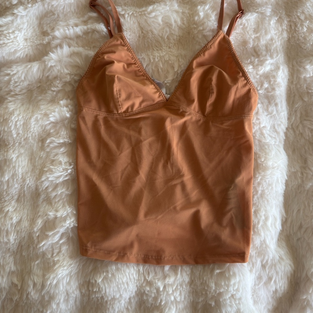 Urban Outfitters Peach Lace-Trim Camisole